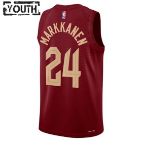NBA Cleveland Cavaliers Trikot Lauri Markkanen 24 Nike 2022-23 Icon Edition Maroon Swingman - Kinder